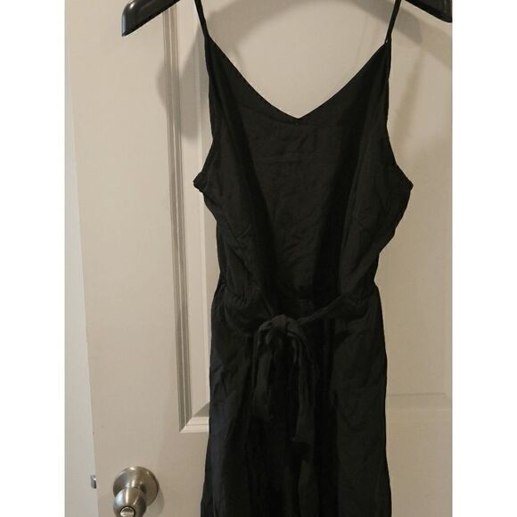 Elings Black V-Neck Sleeveless Split-Hem Jumpsuit S - Picture 3 of 12